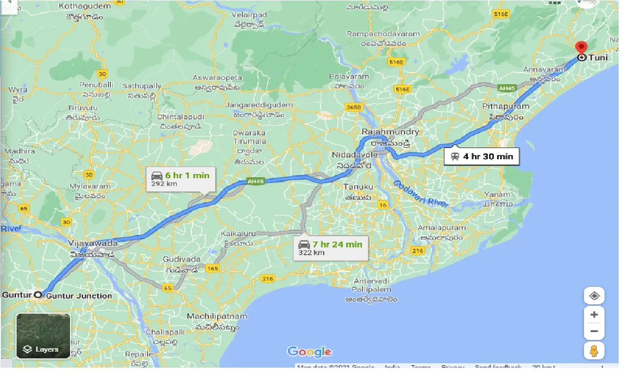 guntur-to-tuni-one-way