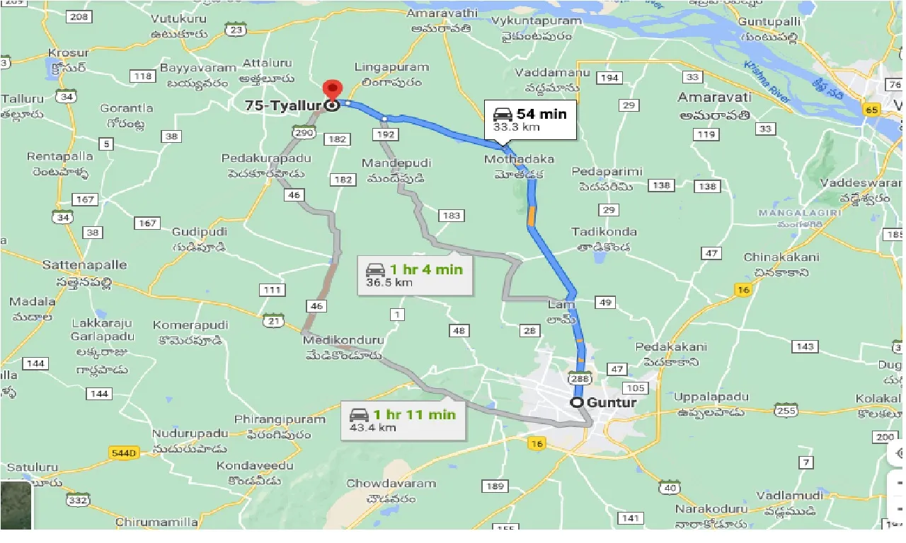guntur-to-tyallur-one-way