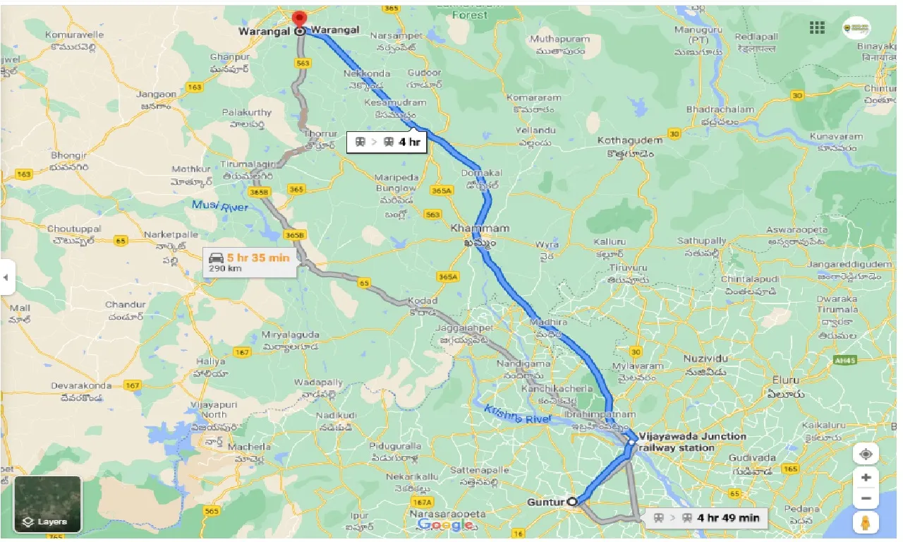 guntur-to-warangal-one-way
