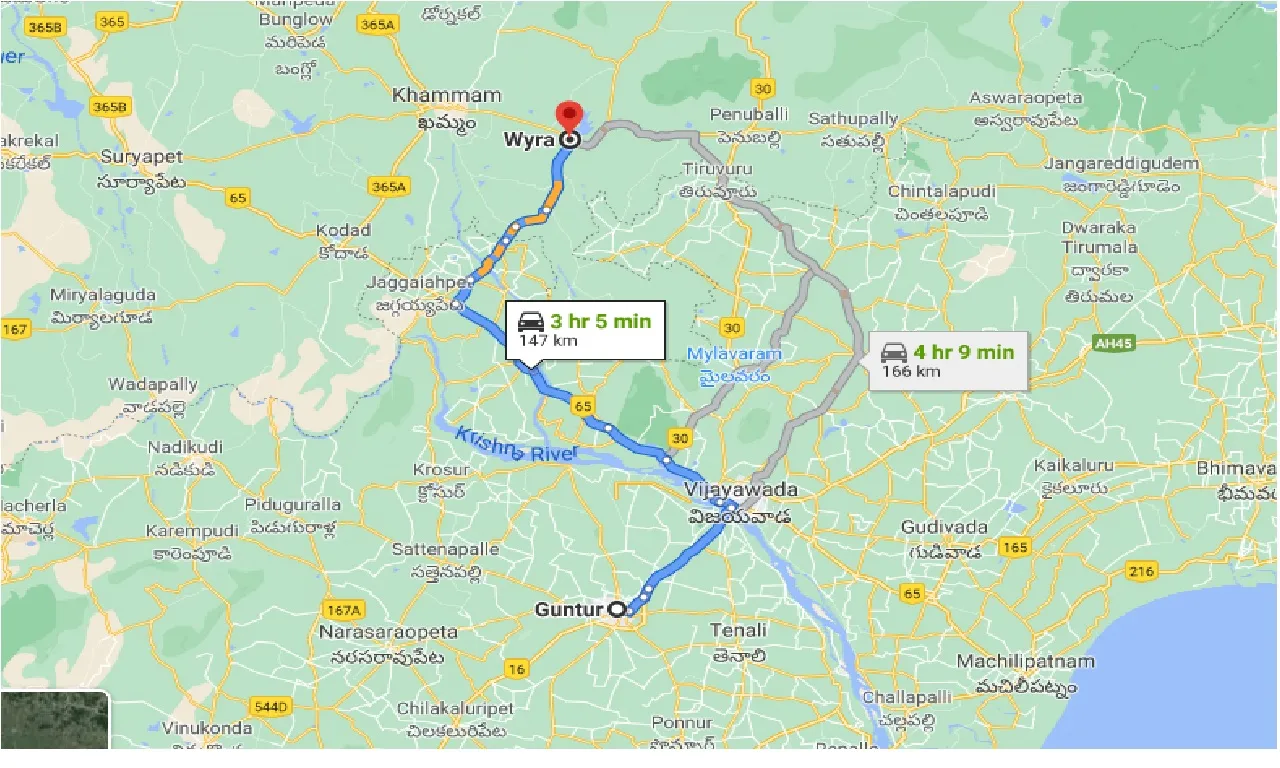 guntur-to-wyra-taxi