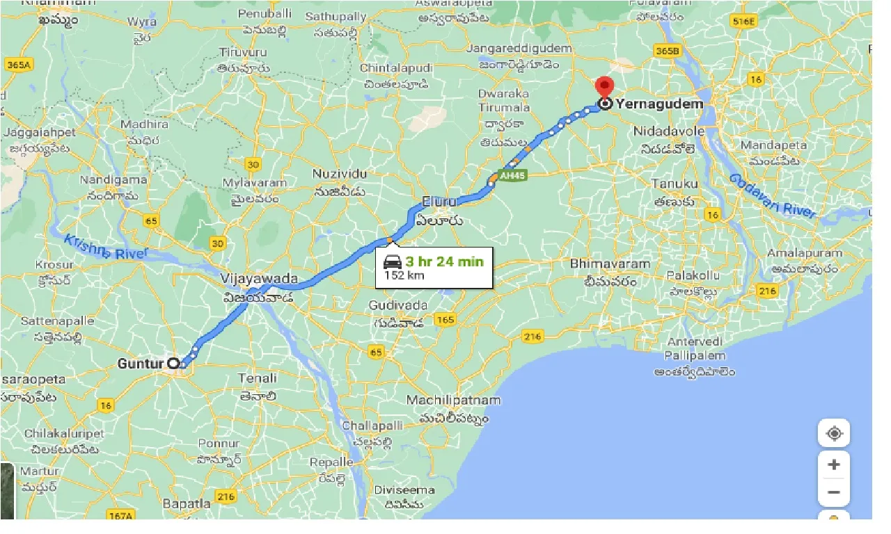 guntur-to-yernagudem-one-way