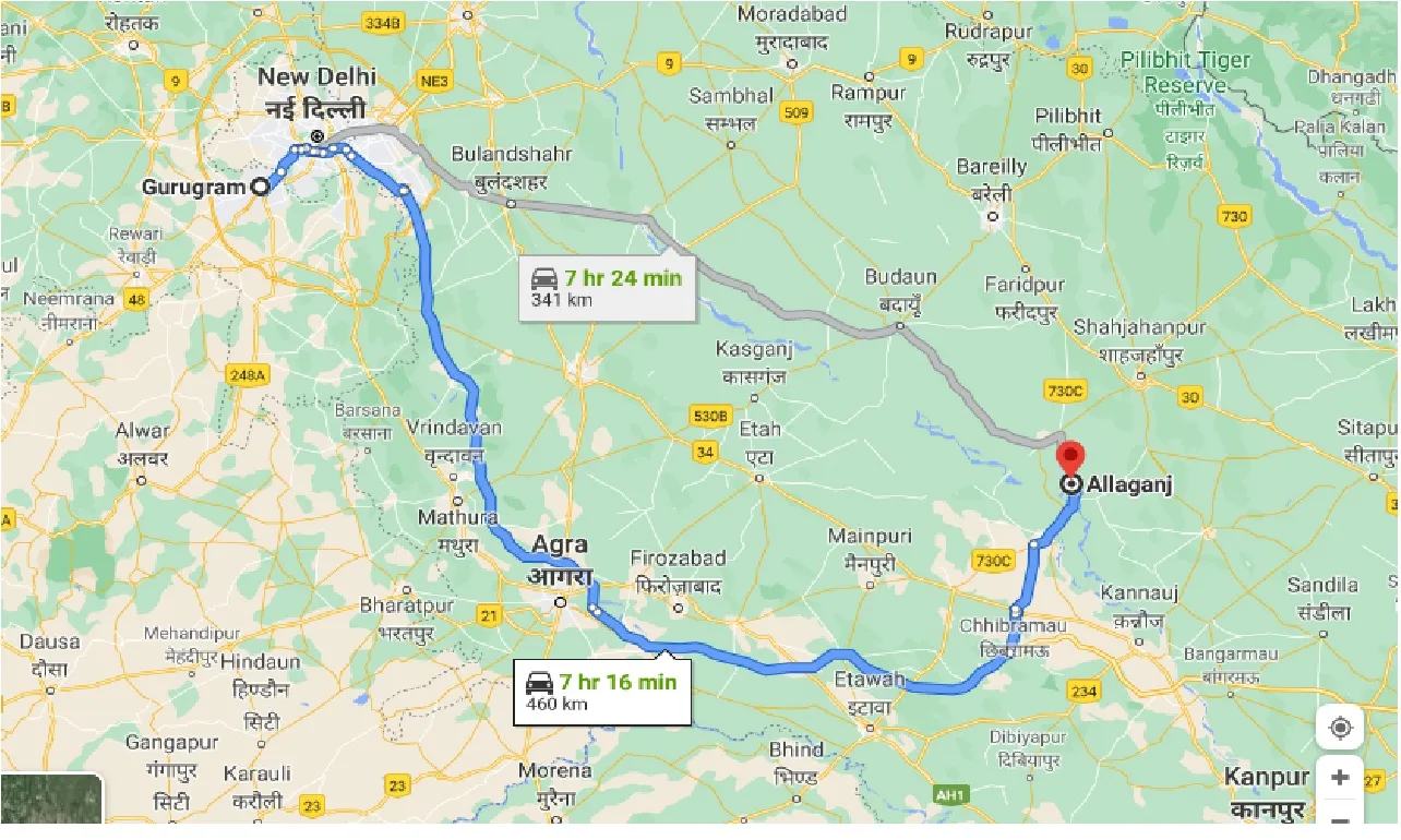 gurgaon-to-allaganj-one-way