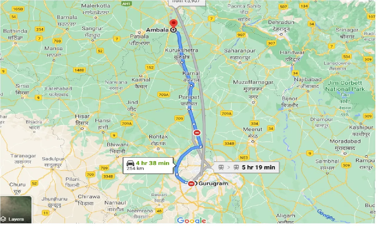 gurgaon-to-ambala-taxi