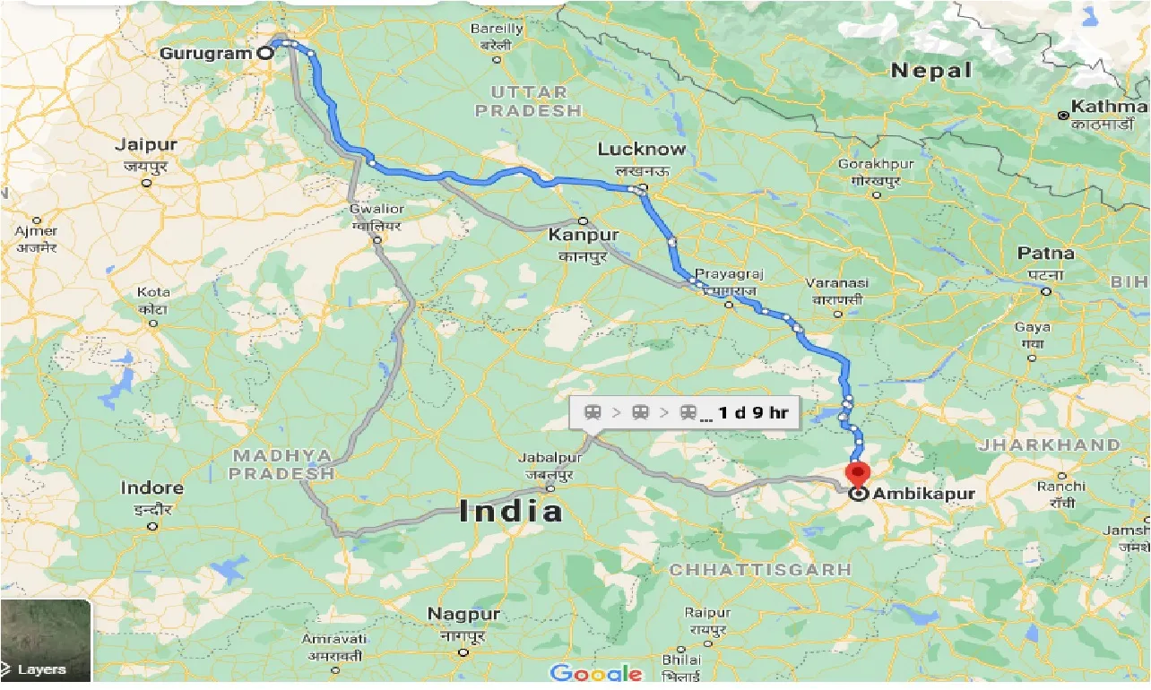 gurgaon-to-ambikapur-one-way
