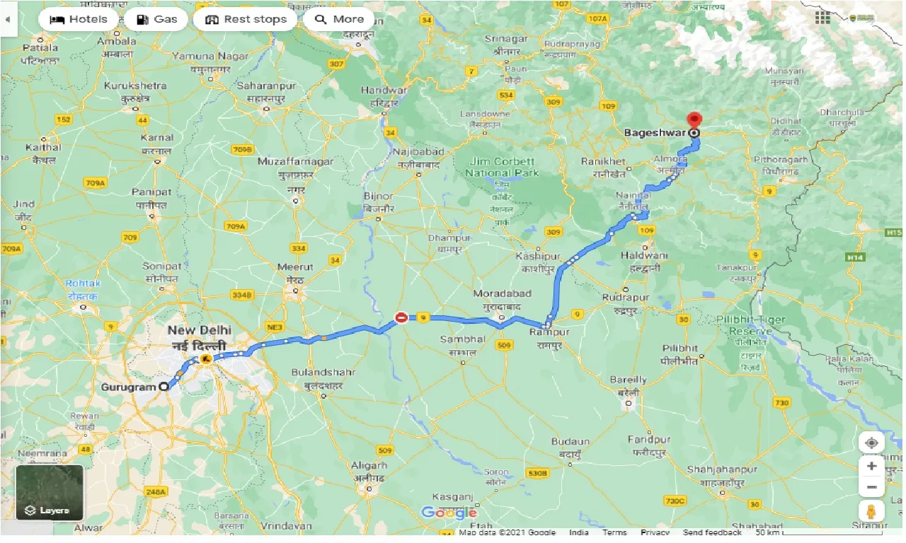 gurgaon-to-bageshwar-one-way