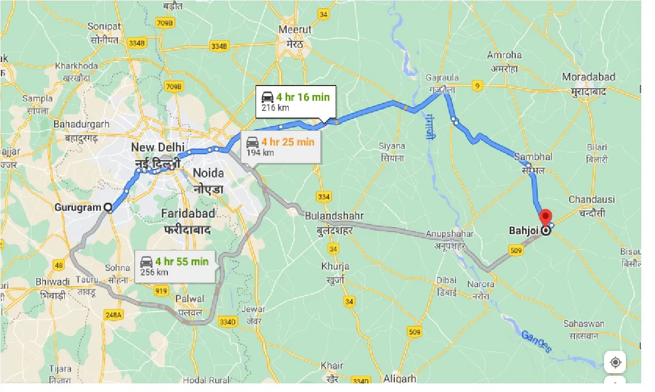 gurgaon-to-bahjoi-taxi