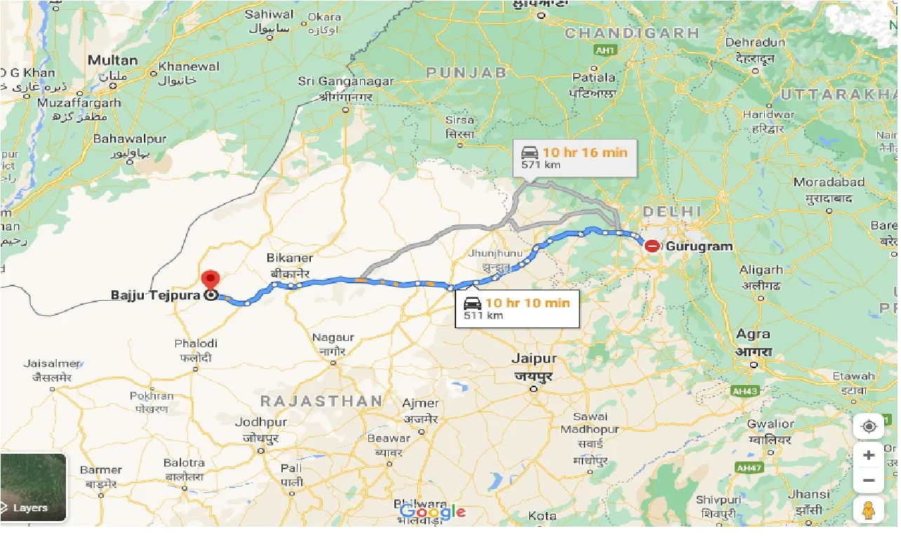gurgaon-to-bajju-tejpura-taxi