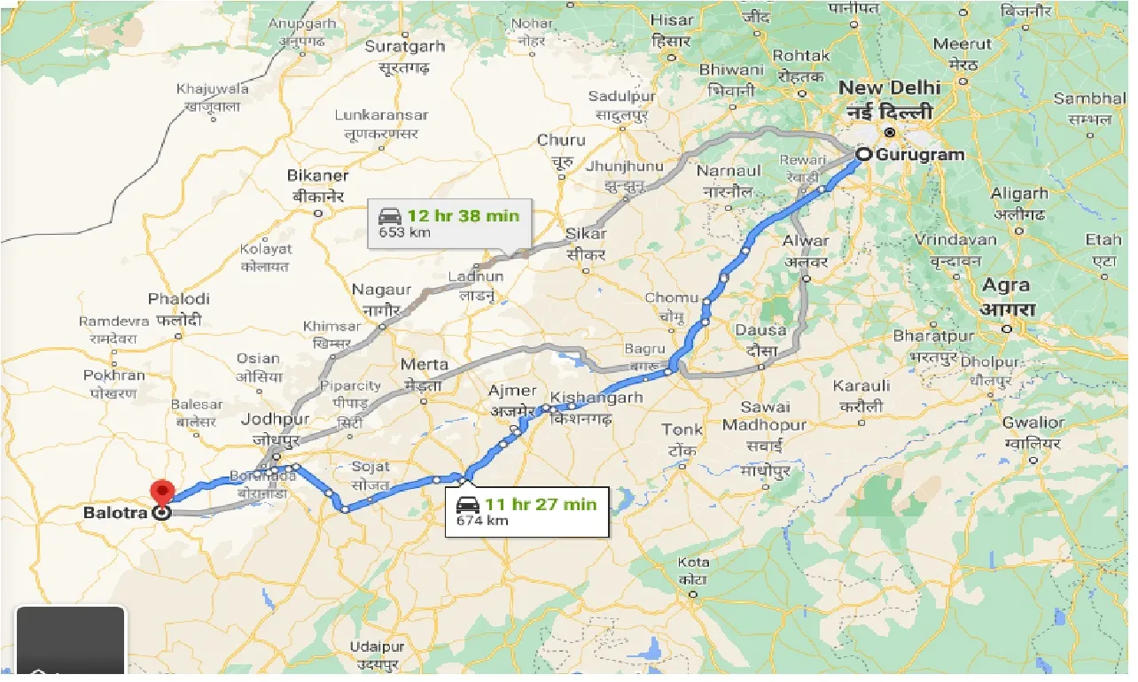 gurgaon-to-balotra-one-way