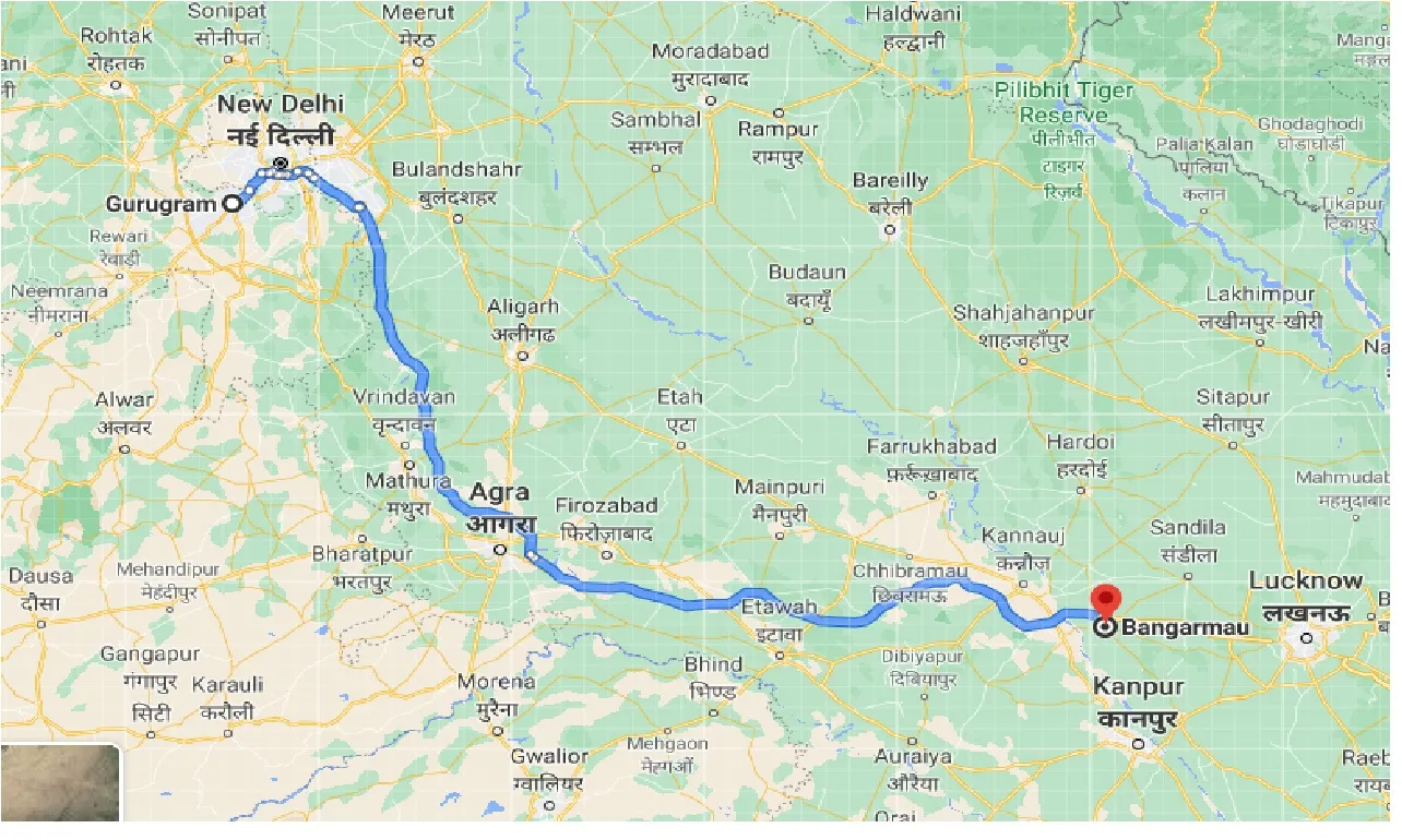 gurgaon-to-bangarmau-one-way
