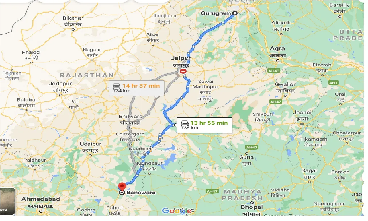 gurgaon-to-banswara-one-way