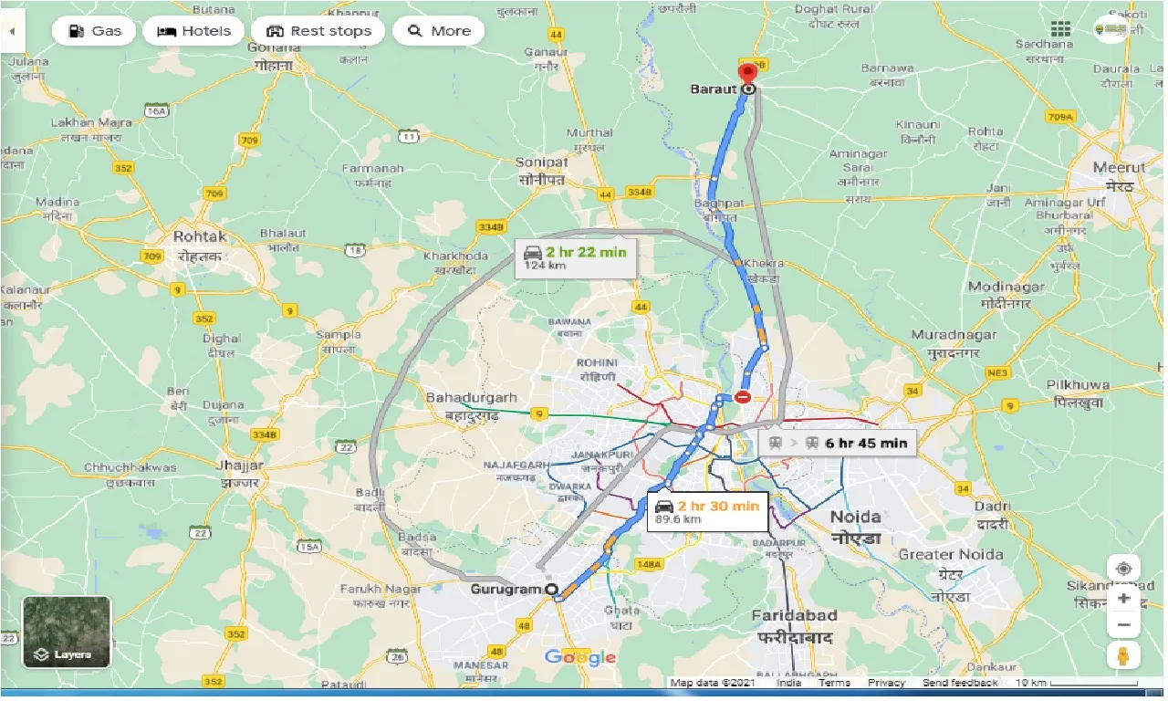 gurgaon-to-baraut-one-way
