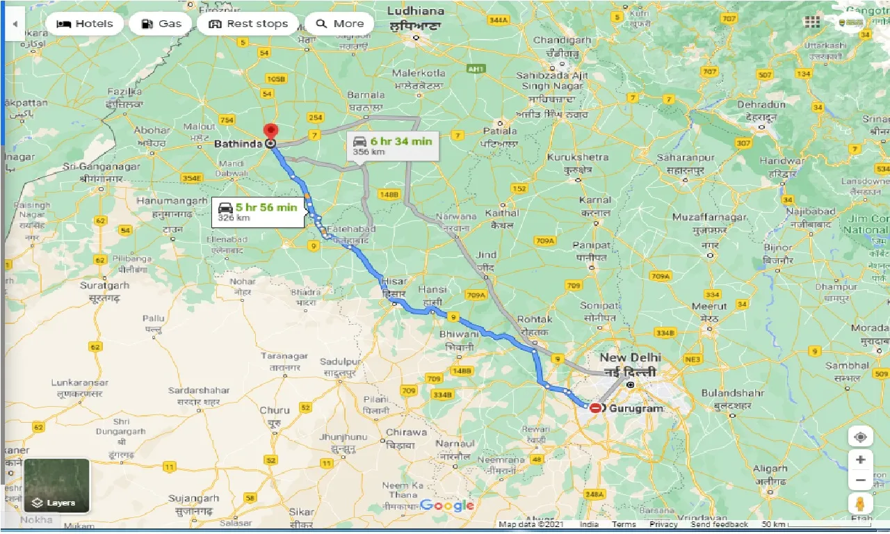 gurgaon-to-bathinda-round-trip