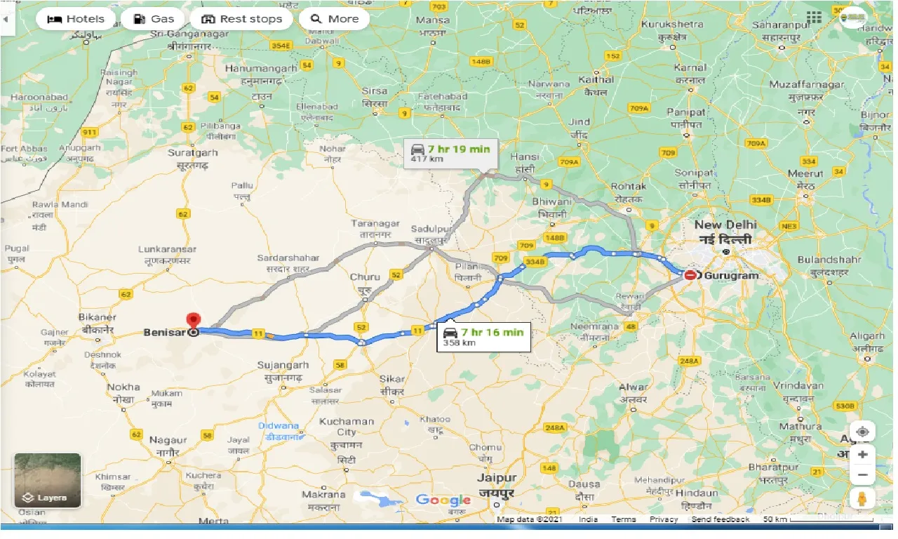 gurgaon-to-benisar-one-way