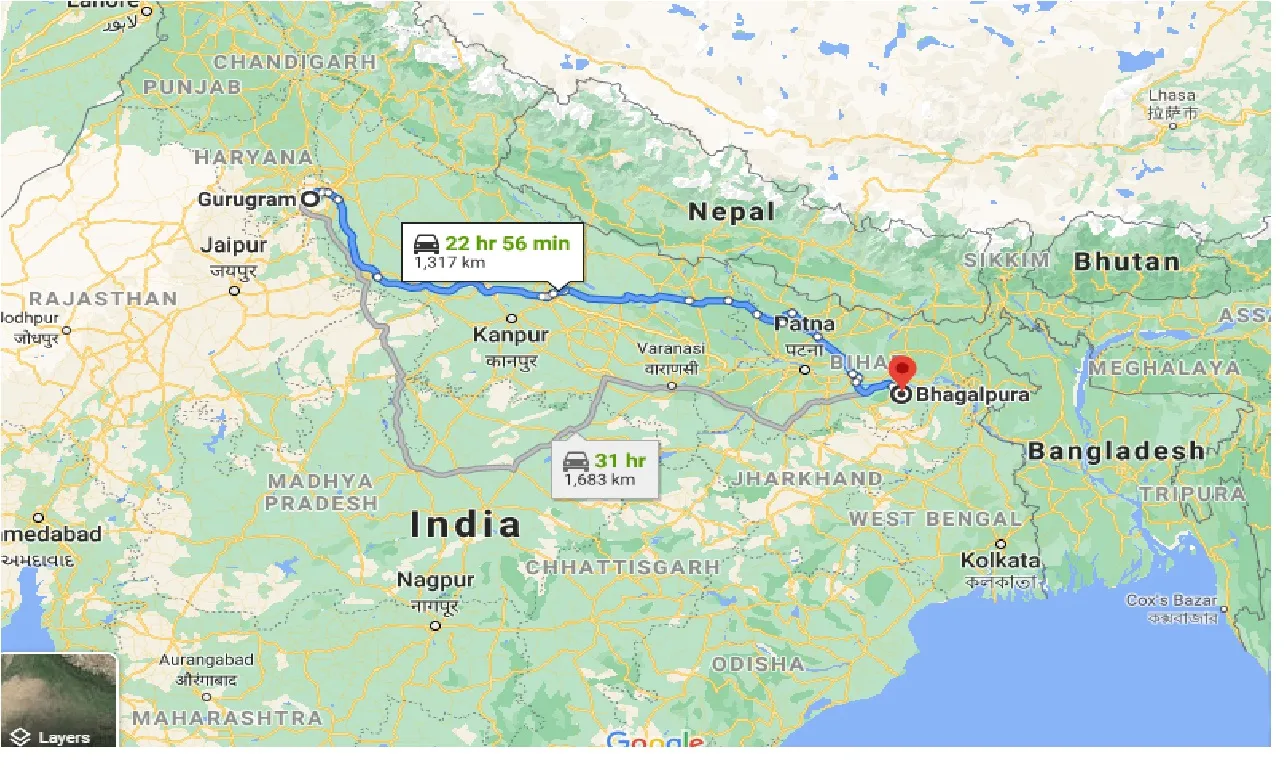 gurgaon-to-bhagalpur-one-way