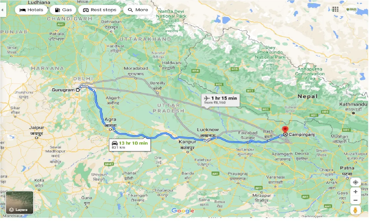 gurgaon-to-campirganj-round-trip