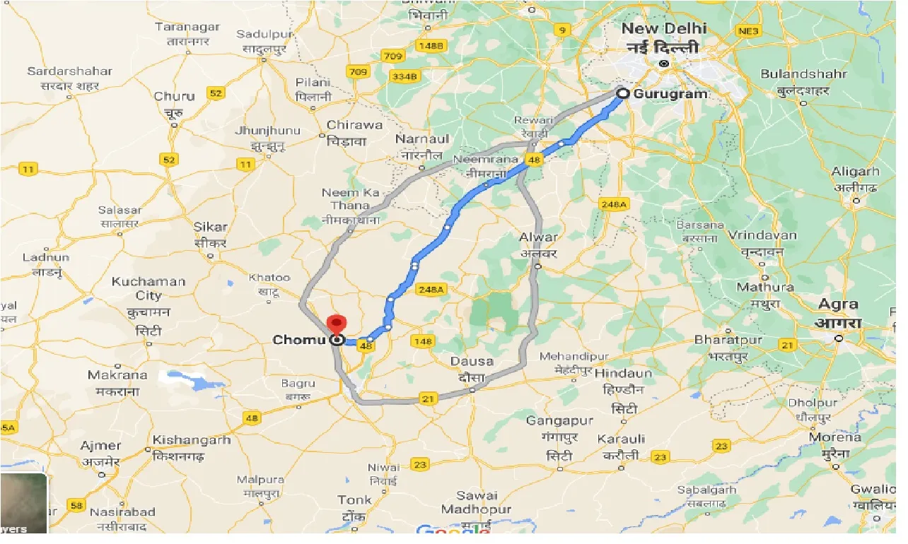 gurgaon-to-chomu-one-way