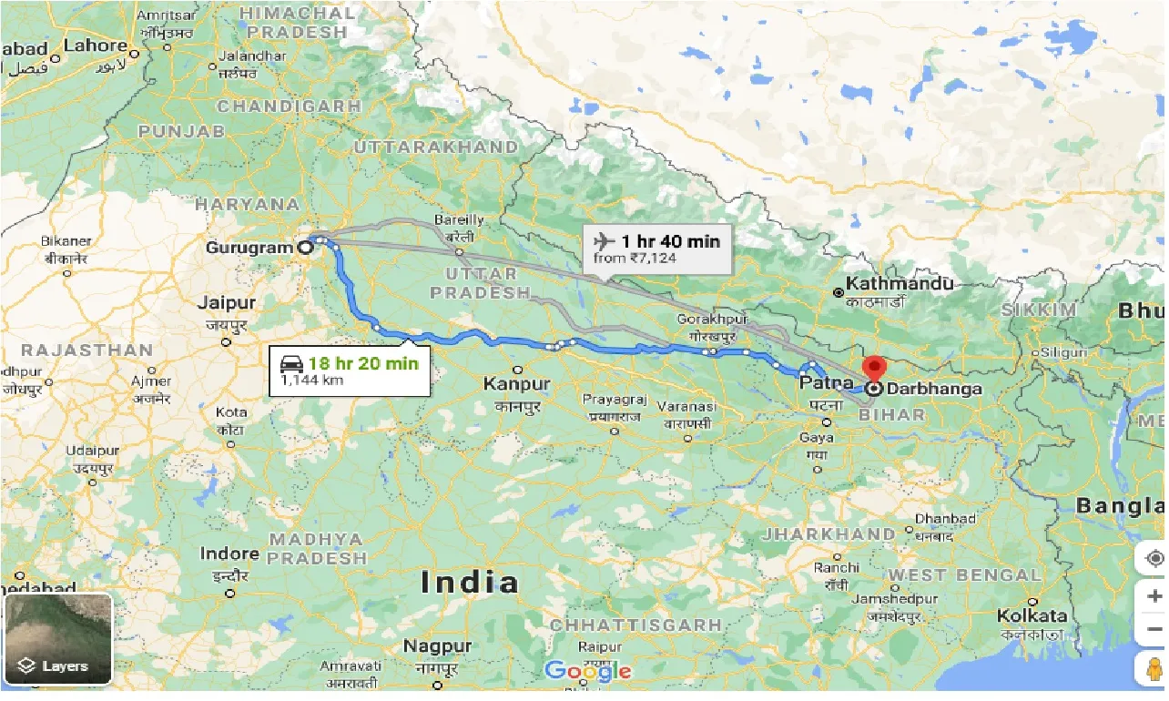 gurgaon-to-darbhanga-taxi
