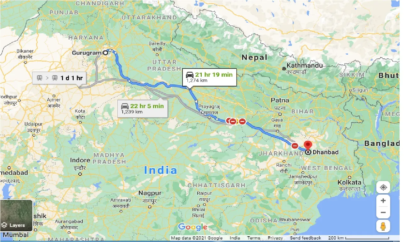 gurgaon-to-dhanbad-one-way