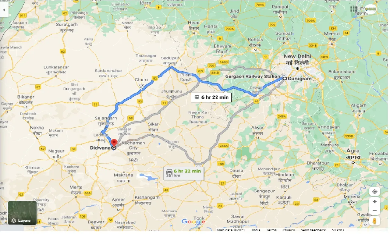 gurgaon-to-didwana-round-trip