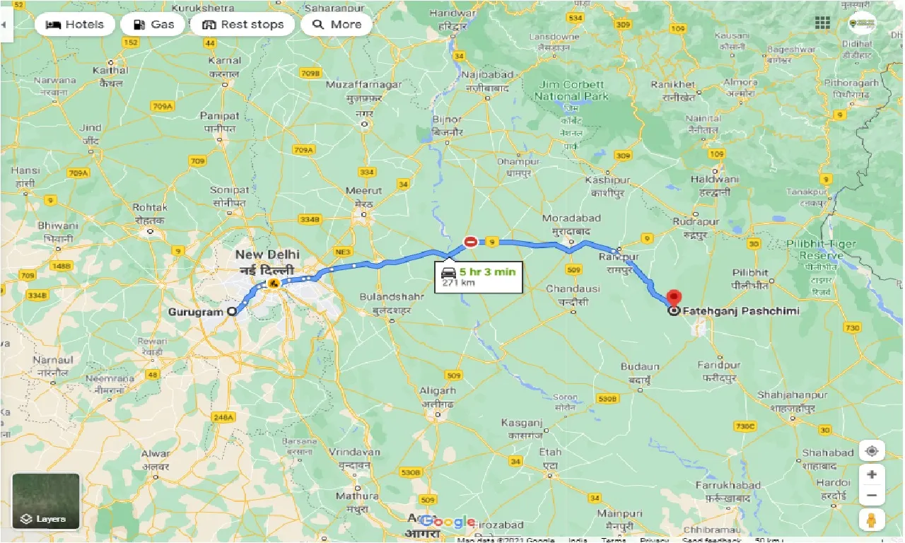 gurgaon-to-fatehganj-pashchini-one-way