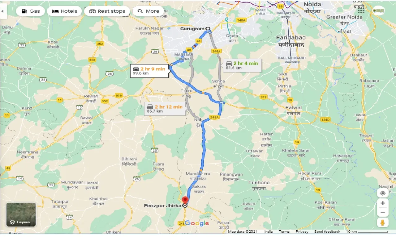 gurgaon-to-firozpur-jhirka-round-trip