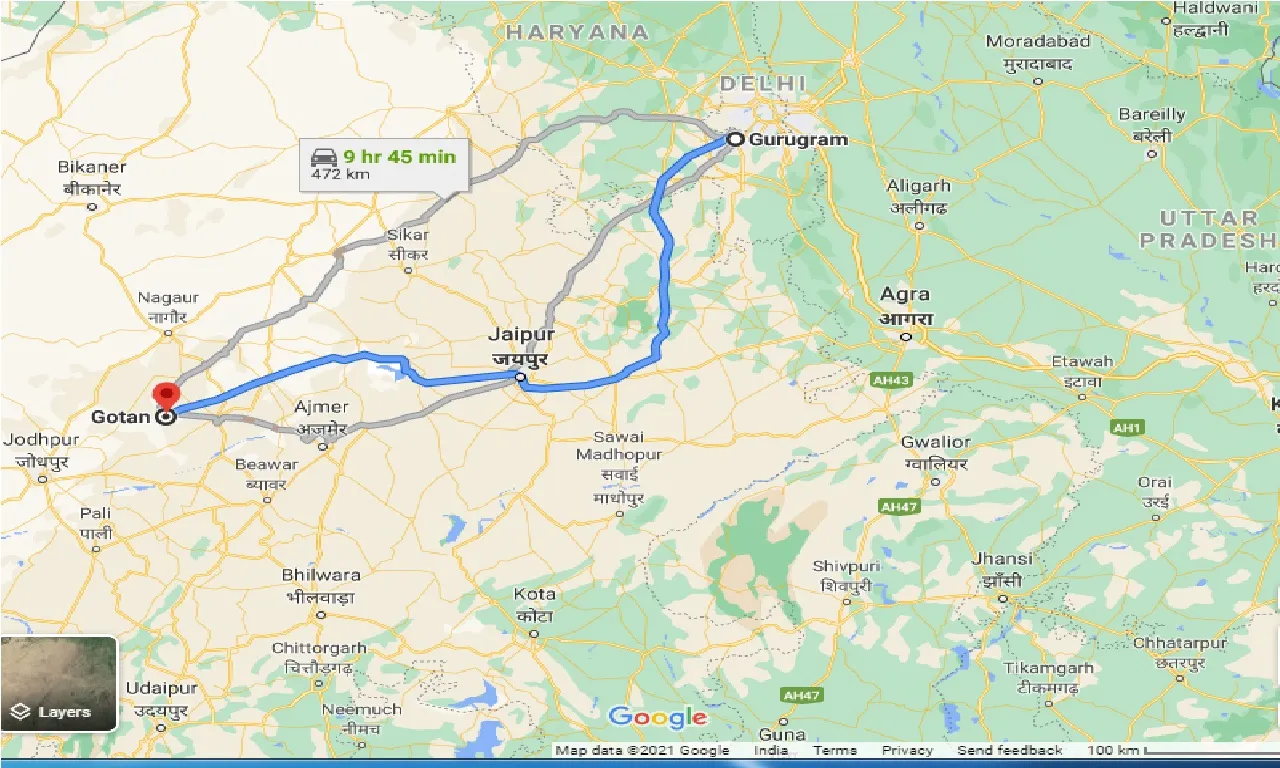 gurgaon-to-gotan-one-way