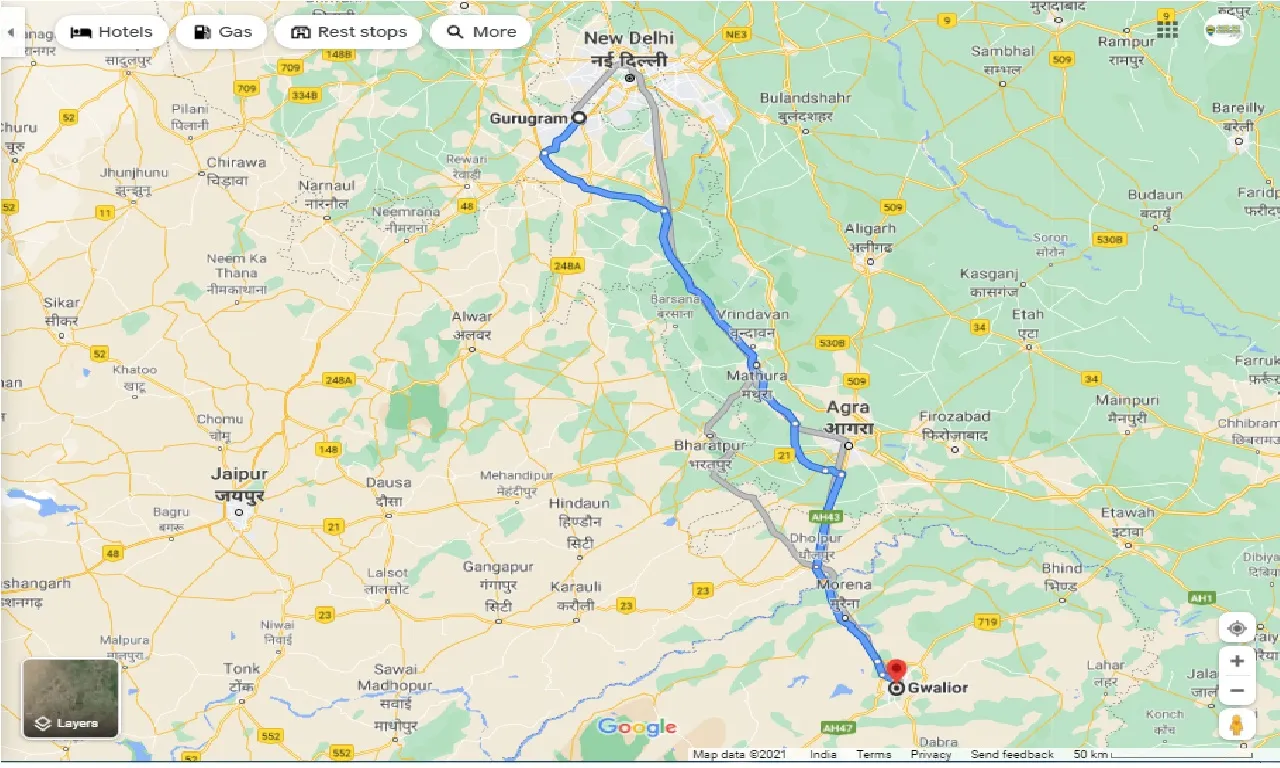 gurgaon-to-gwalior-round-trip