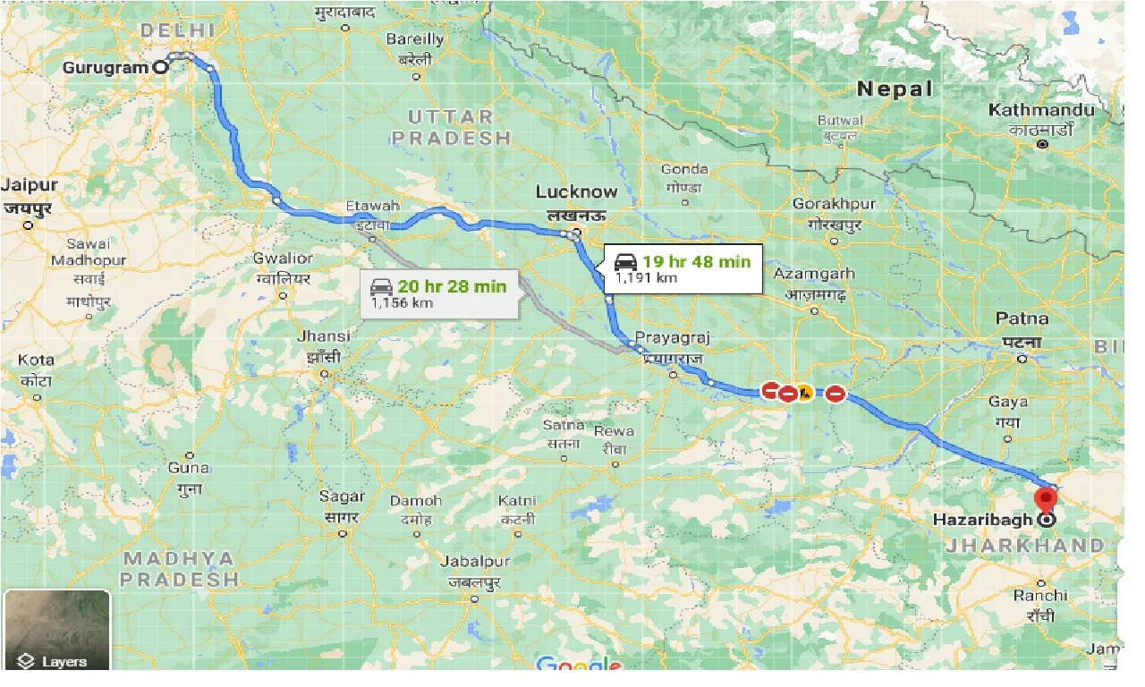 gurgaon-to-hazaribagh-one-way