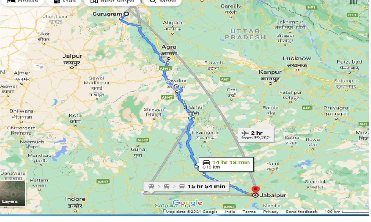 gurgaon-to-jabalpur-one-way