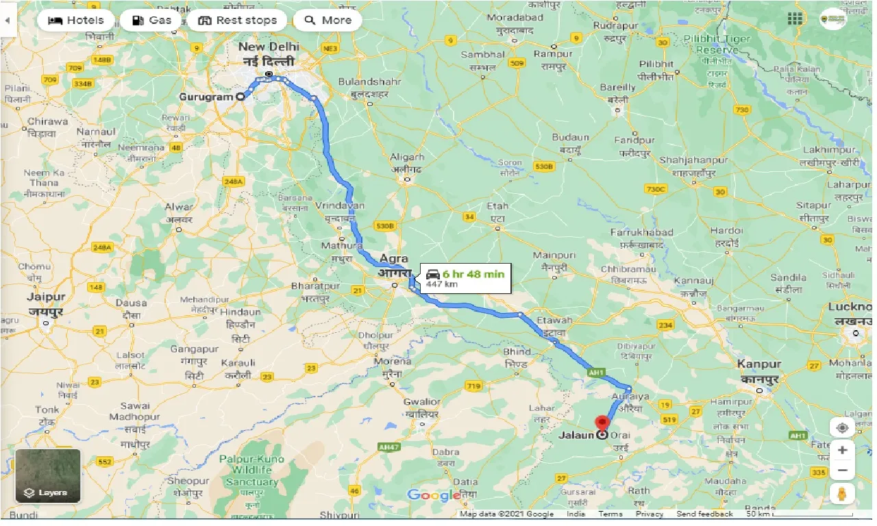 gurgaon-to-jalaun-one-way