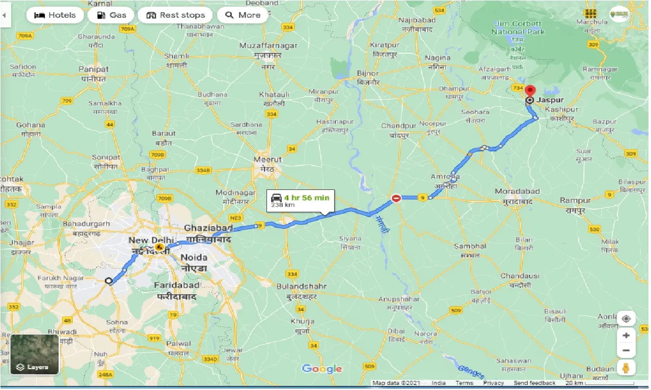gurgaon-to-jaspur-round-trip