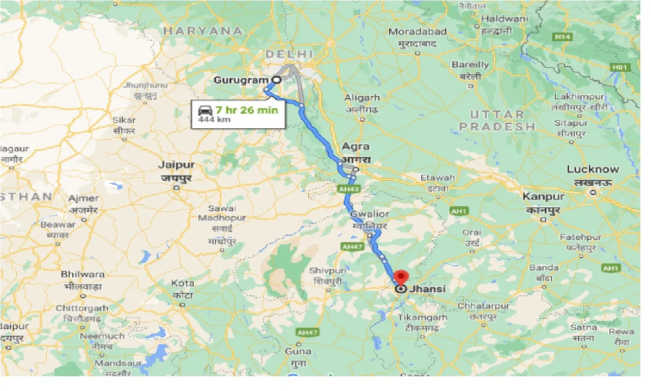 gurgaon-to-jhansi-taxi