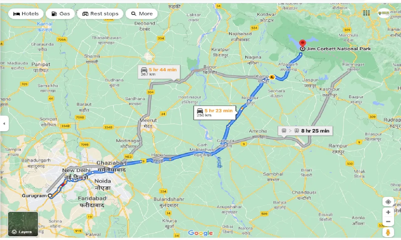 gurgaon-to-jim-corbett-national-park-one-way