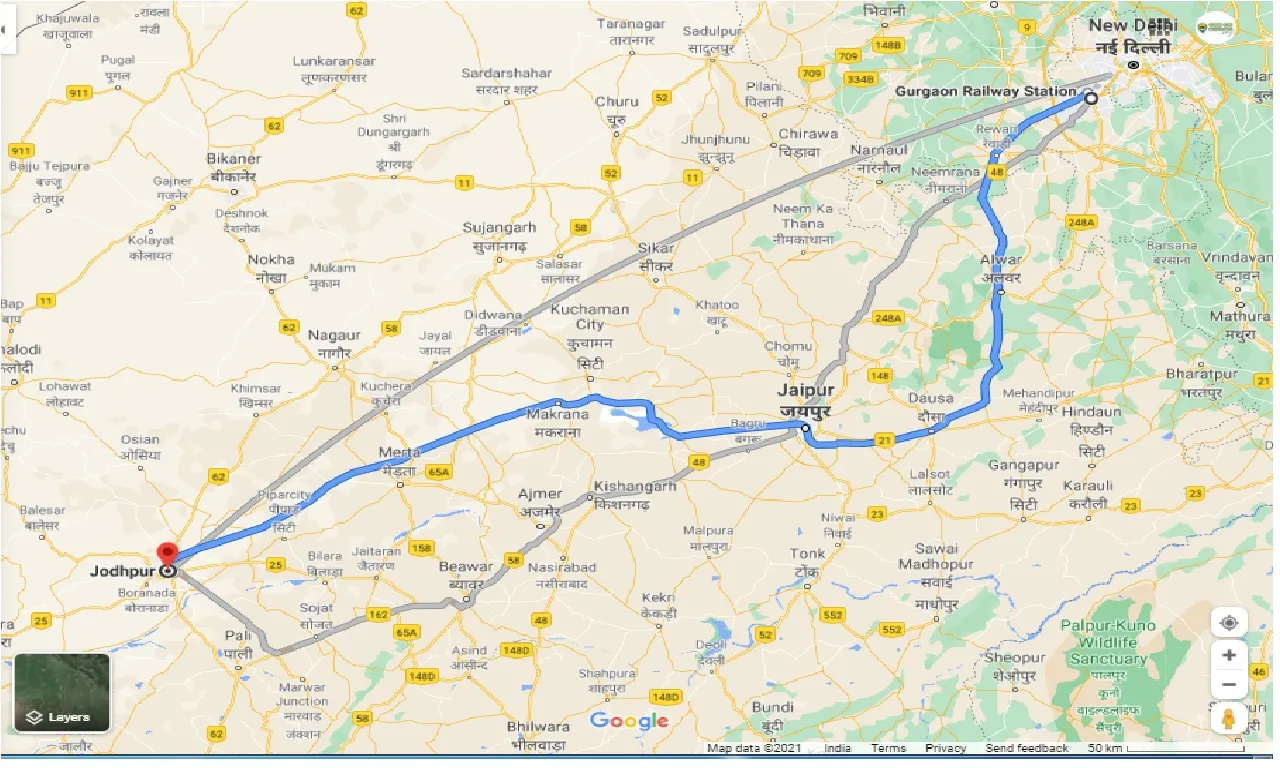 gurgaon-to-jodhpur-one-way