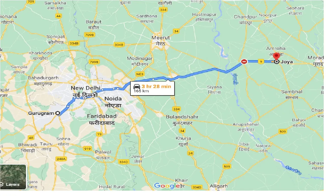 gurgaon-to-joya-one-way