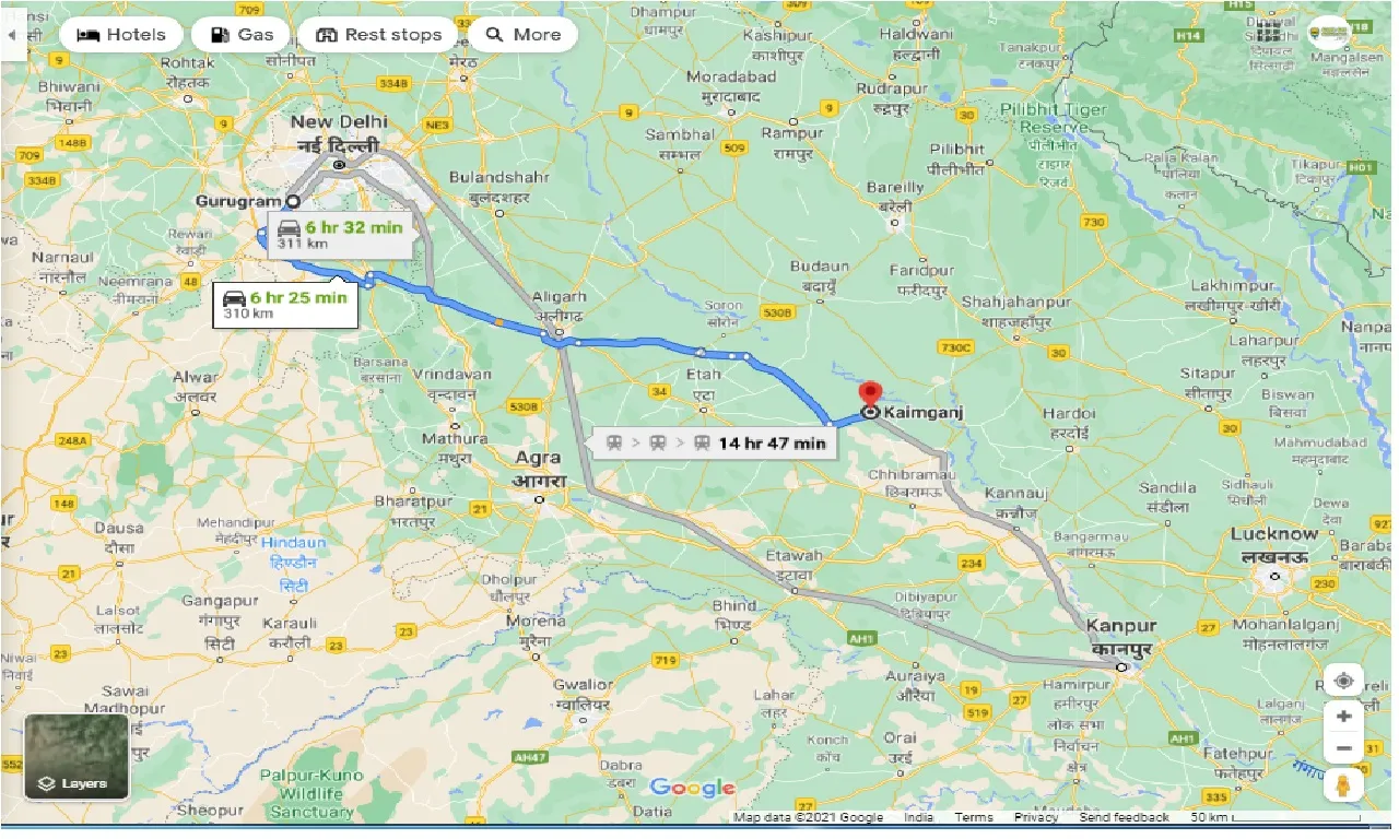 gurgaon-to-kaimganj-one-way