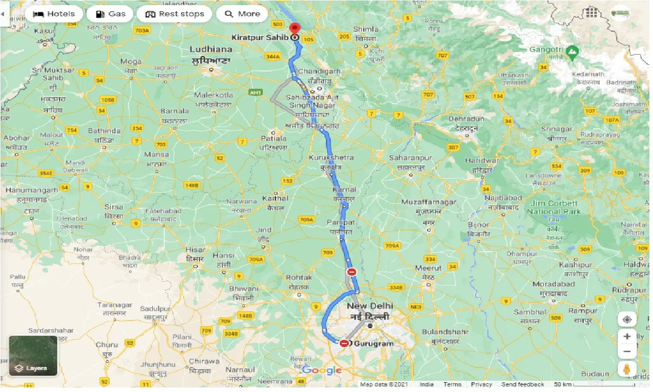 gurgaon-to-kiratpur-round-trip