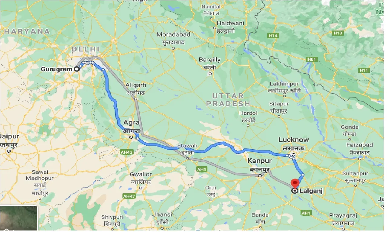 gurgaon-to-lalganj-one-way