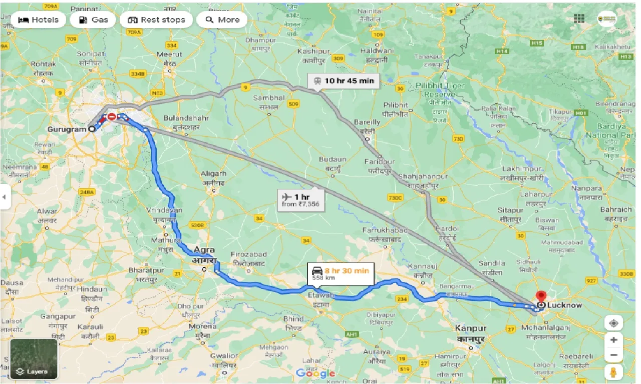 gurgaon-to-lucknow-one-way