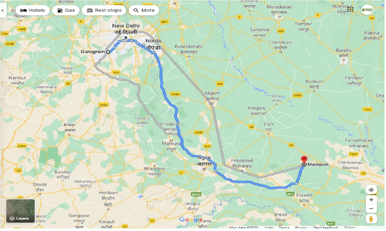 gurgaon-to-mainpuri-round-trip