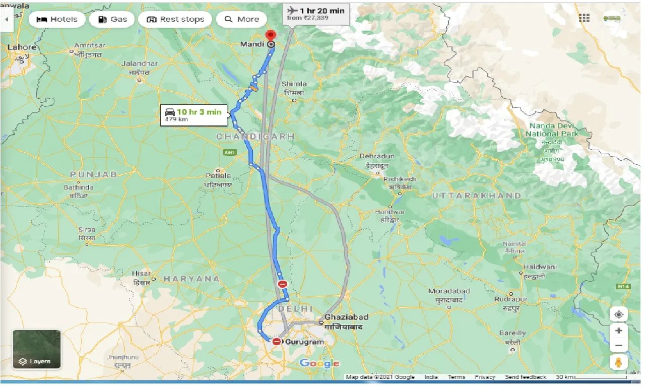 gurgaon-to-mandi-one-way
