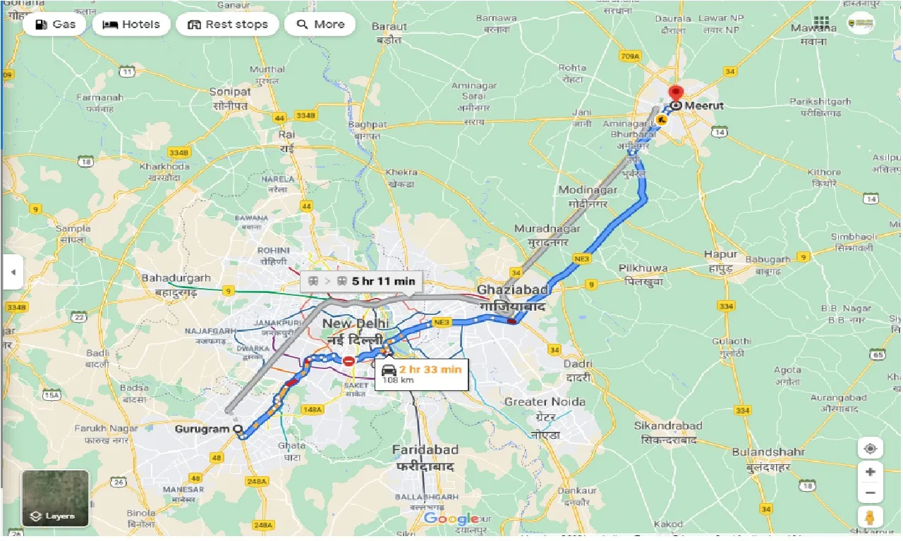 gurgaon-to-meerut-round-trip