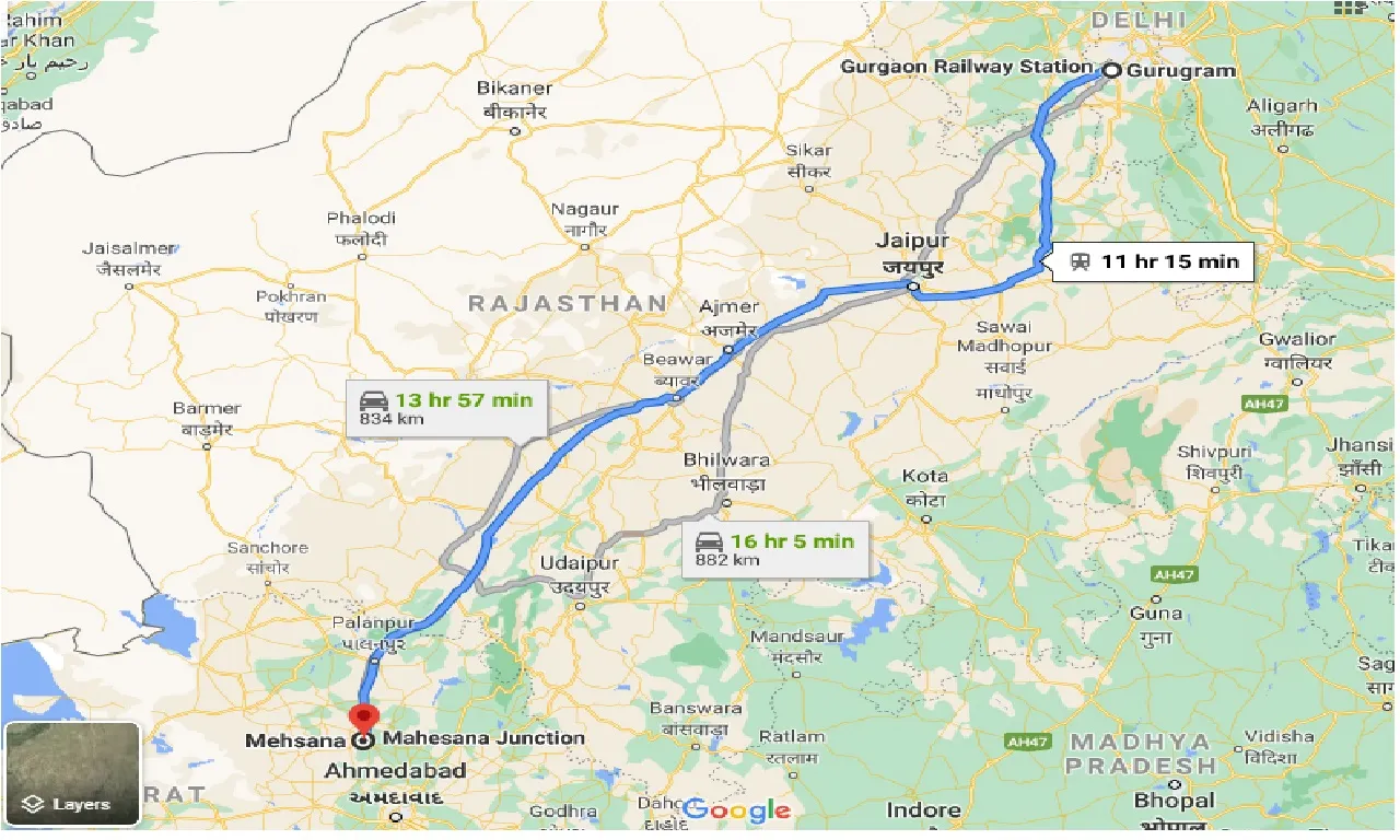 gurgaon-to-mehsana-taxi