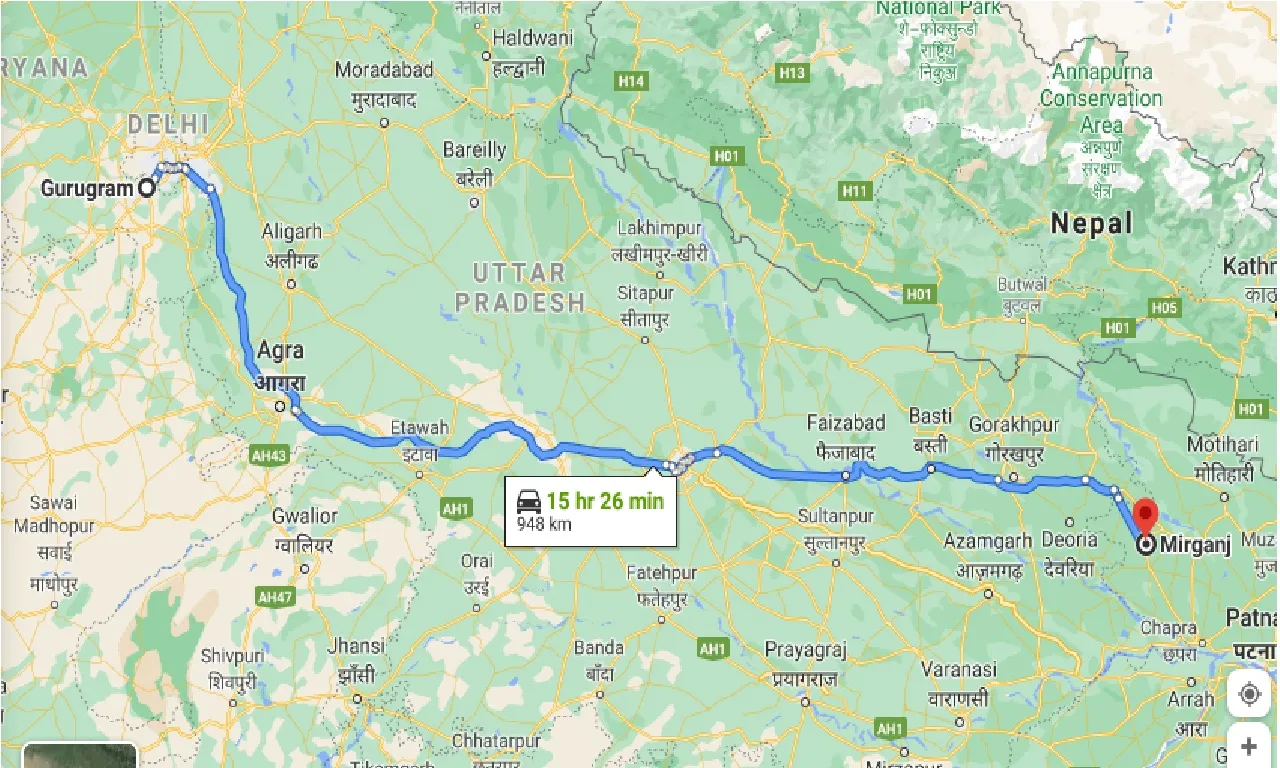 gurgaon-to-mirganj-one-way