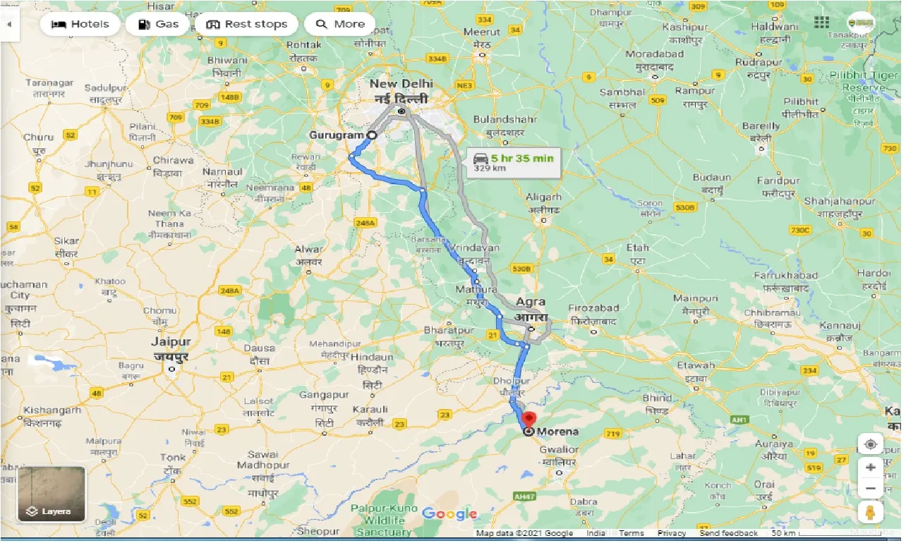 gurgaon-to-morena-round-trip