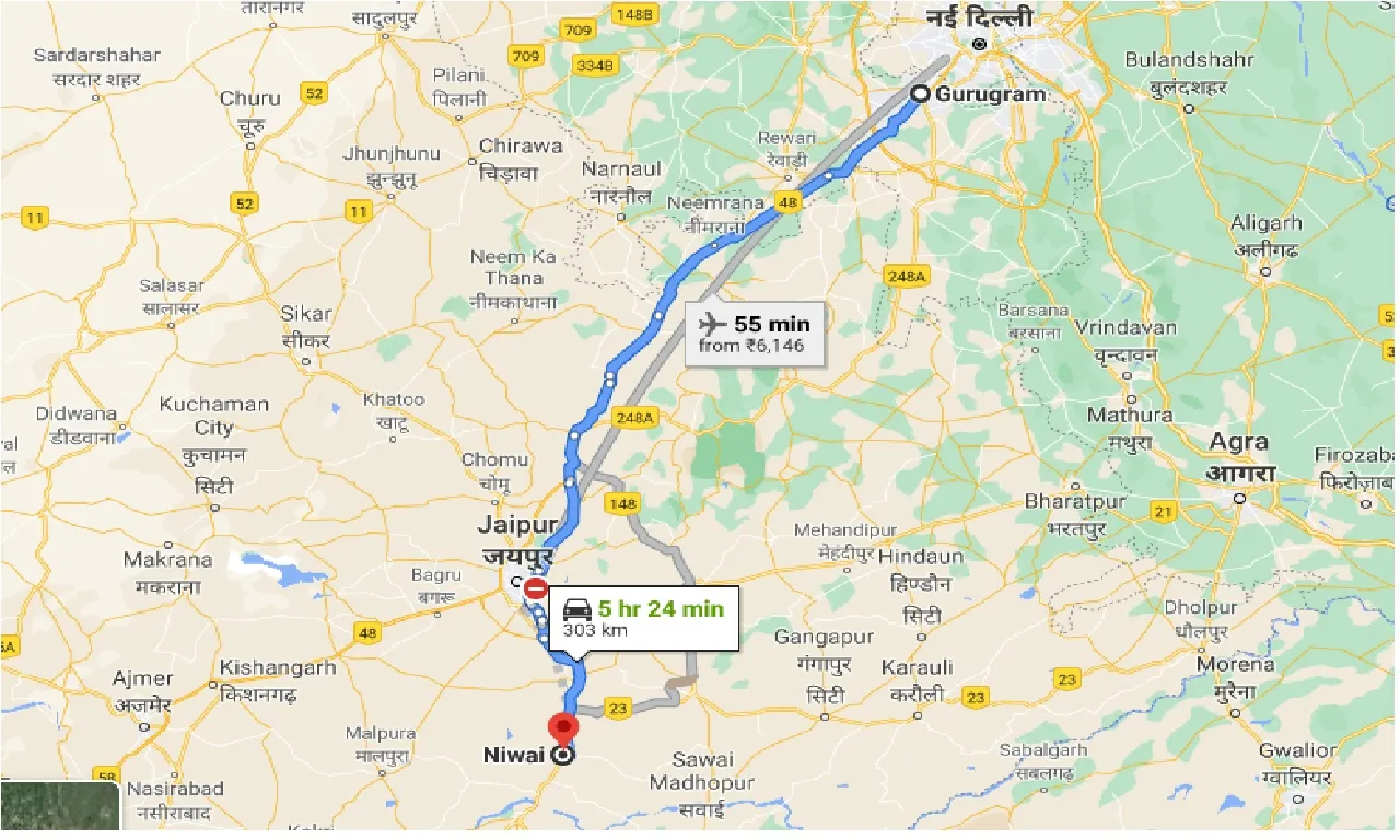 gurgaon-to-niwai-one-way