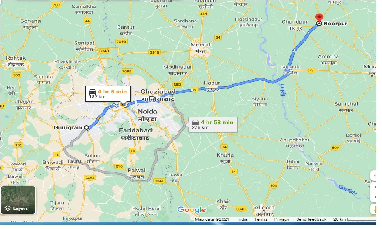 gurgaon-to-noorpur-taxi