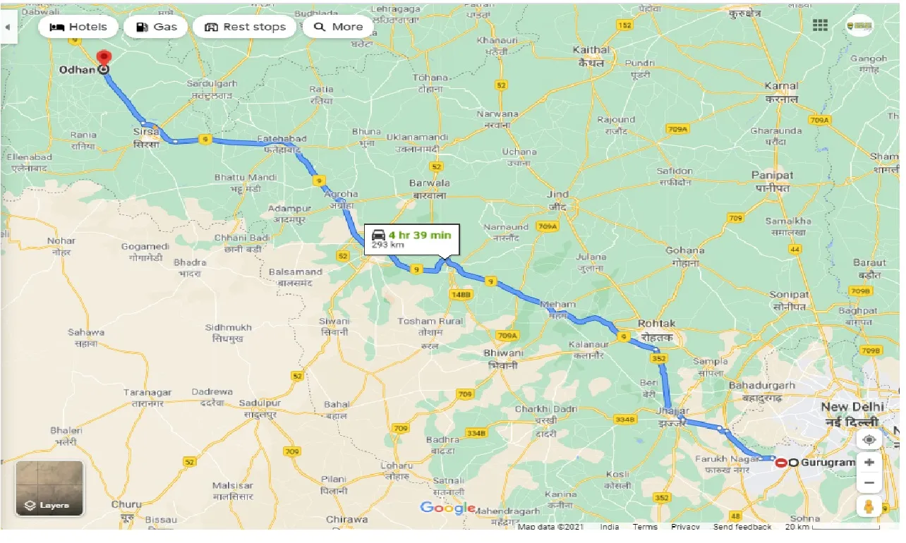 gurgaon-to-odhan-round-trip
