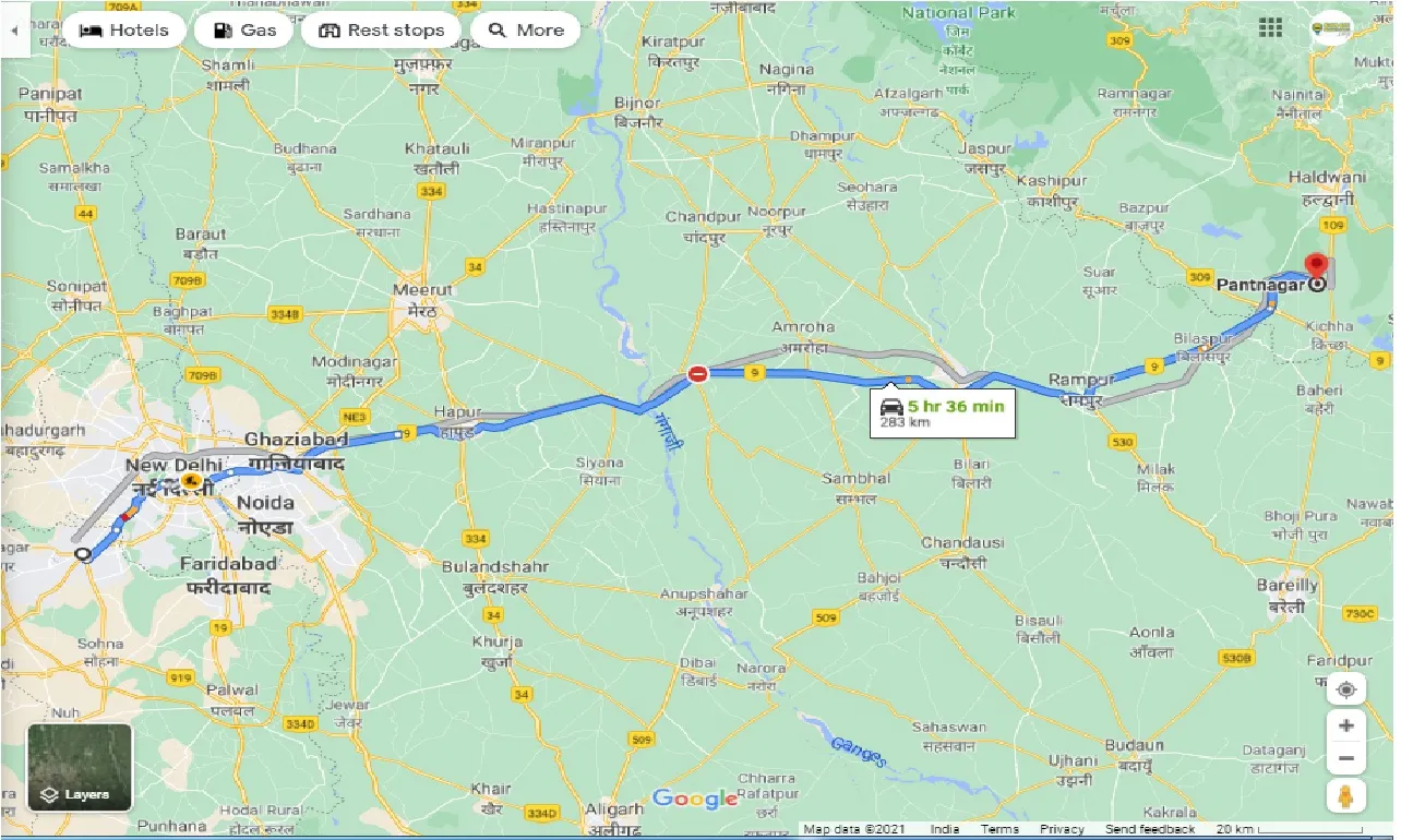 gurgaon-to-pantnagar-round-trip