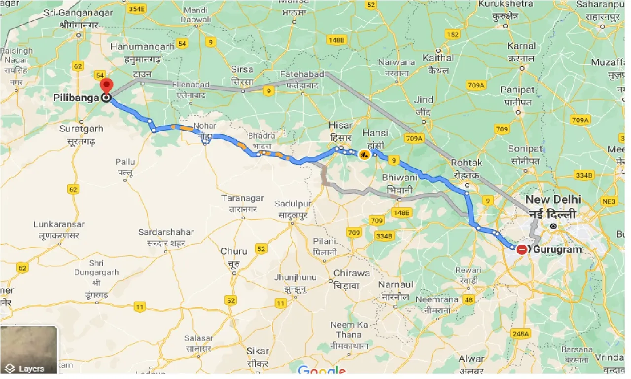 gurgaon-to-pilibanga-one-way